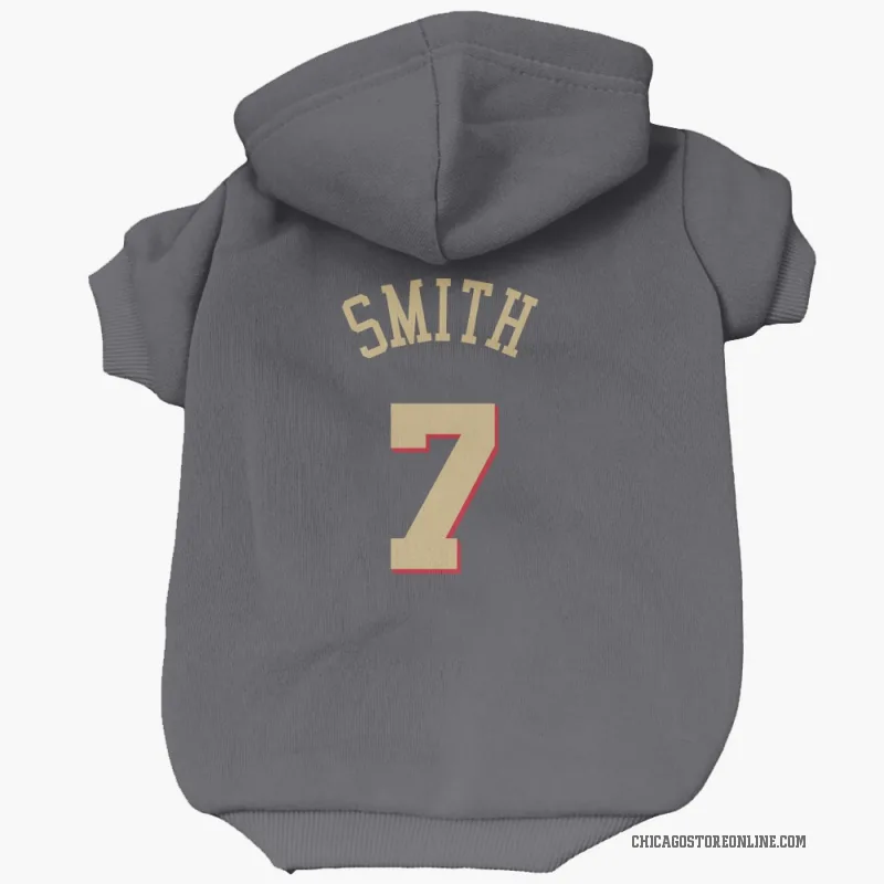 Jalen Smith Gray Chicago Bulls Cat & Dog Pet Hoodie